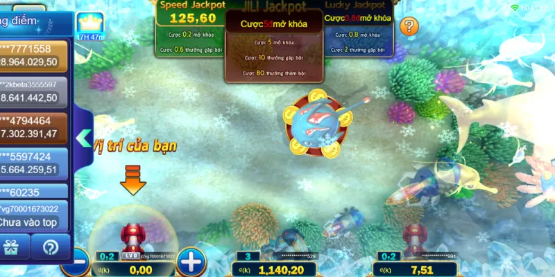 Những tính năng thú vị trong trò chơi Jackpot Fishing Kwin68